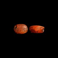 Phoenician Carnelian Scaraboid with Semitic Inscription