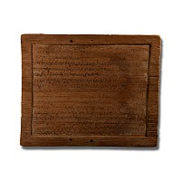 Roman Reused Inked Wooden Wax Tablet Relating to Sheep and Clothing