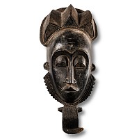 West African Carved Baule Tribal Mask