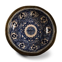 Large Glazed Blue and White Dish