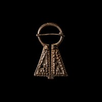 Viking Inspired Bronze Omega Brooch