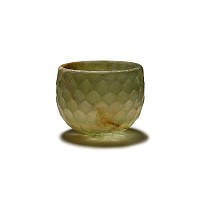 Sassanian Green Cut-Glass Cup