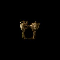 Medieval Bronze Lion Fitting
