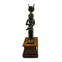 Egyptian Bronze Statuette of Isis in Lactans Pose