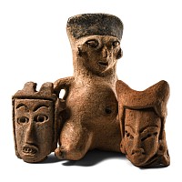 Pre-Columbian Terracotta Anthropomorphic Votive Group