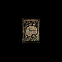 Byzantine Bronze Plaque with Bird Inlay