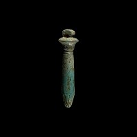 Egyptian Faience Papyrus Stalk Amulet