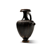 South Italian Black-Glazed Miniature Hydria