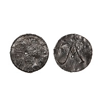 Medieval 'Thames' Pewter Bifacial Wine Tavern Token