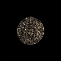Large Tudor 'Thames' Pewter Loyalist Roundel with Crowned Double Rose