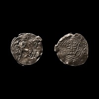 Large Medieval 'Thames' Pewter Double Tax Seal with Lion and Three Crowns