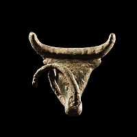 Celtic Bronze Bull's Head Bowl Mount