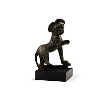 Roman Bronze Lion Statuette