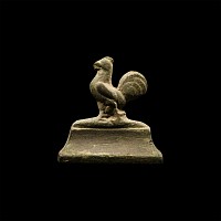Roman Bronze Cockerel on Base Appliqué
