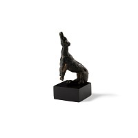 Roman Bronze Seated Greyhound Statuette