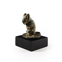 Roman Bronze Seated Upright Mouse Statuette