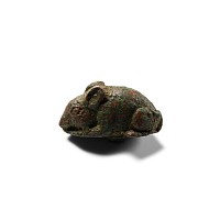Roman Bronze Nibbling Mouse Statuette
