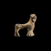 Roman Bronze Standing Lion Statuette