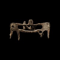 Medieval Gilt Bronze Openwork Panther Mount