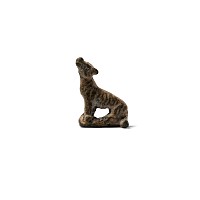 Roman Bronze Sitting Dog Statuette