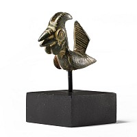 Western Asiatic Bronze Crested Bird Statuette