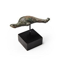Roman Bronze Dolphin's Head Mount