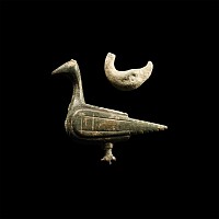 Byzantine Bronze Bird Padlock Plate