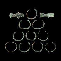 Western Asiatic Bronze Bracelet and Axehead Collection