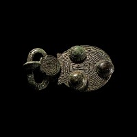 Frankish Bronze Buckle with Phallic Symbol