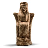 Archaic Greek Terracotta Seated Goddess