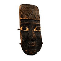 Egyptian Painted Wooden Mummy Mask