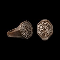 Medieval Bronze Merchant's Signet Ring