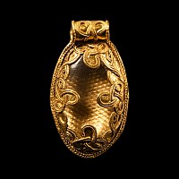 Viking Age Gold and Rock Crystal Pendant