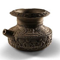 Chandraketugarh Ceramic Vessel with Seated Gods