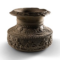 Chandraketugarh Ceramic Vessel with Seated Gods