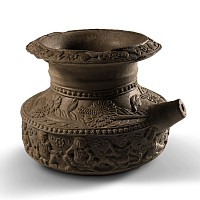 Chandraketugarh Ceramic Vessel with Seated Gods