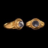 South East Asian Gold and Topaz Ring