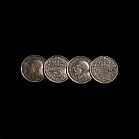 George V Silver Coin Pin Brooch