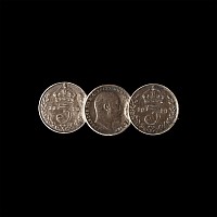 George V Silver Coin Pin Brooch