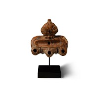 Roman Terracotta Triple-Spouted Lamp