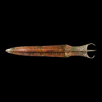 North-West Persian Bronze Dagger with Horns