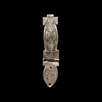 Medieval Complete Silver Vellum Manuscript Clasp