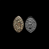 Medieval Bronze Vesica-Shaped Seal Matrix