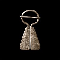 Viking Inspired Silver Omega-Shaped Penannular Brooch