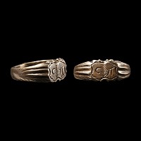 Post Medieval Silver Ring with Initials