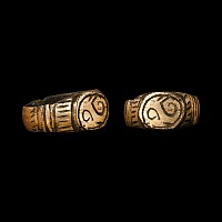 Medieval Bronze Ring with Scrolls