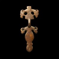 Gothic Bronze Bow Brooch