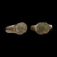 Roman Bronze Ring with Inscription