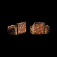 Late Roman Bronze Ring Inscribed 'Gift for Caius'