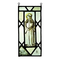 Medieval Stained Glass Panel with Nobleman